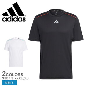 アディダス Tシャツ メンズ トレーニングウェア スポーツウェア トップス 【ネコポス配送】白 黒 マラソン ジョギング ジム ドライ 長め adidas ワークアウト ベース ロゴ半袖Tシャツ BUM30