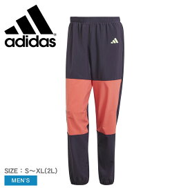 《20日限定！エントリー＆複数買いでポイント最大20倍》アディダス スポーツウェア メンズ ADIDAS EKIDEN WND PANT ウエア ボトムス 長ズボン ジャージ ランニング ブランド 運動 快適 駅伝 マラソン 陸上 ZSPO ブラック 黒 レッド 赤 KLX69