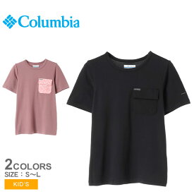 《今だけ！全品ポイントアップ中》【ゆうパケット配送】 コロンビア 半袖Tシャツ キッズ COLUMBIA ウォッシュドアウトユーティリティーシャツ ウェア Tシャツ ロゴ 半袖 無地 トップス ポケットTシャツ ポケT 胸ポケット ポケット カジュアル シンプル