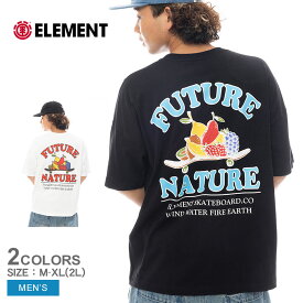 エレメント 半袖Tシャツ メンズ ELEMENT メンズ FUTURE OF FRUIT SS 半袖Tシャツ トップス ウェア Tシャツ 半袖 クルーネック ストリート プリント バックプリント カジュアル アウトドア レジャー ブランド ロゴ ブラック 黒 ホワイト 白