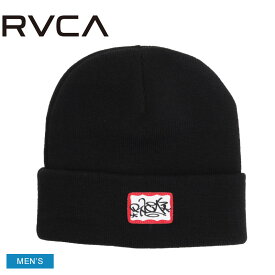 《今だけ！全品ポイントアップ中》ルーカ 帽子 メンズ RVCA BEANIE ぼうし ウエア ニット帽 シンプル ブランド ストリート カジュアル アウトドア ロゴ ワンポイント プレゼント 贈り物 ブラック 黒 BD042935 ビーニー