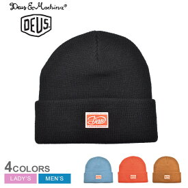 《限定クーポン配布》【ネコポス配送】デウス エクス マキナ ビーニー メンズ レディース DEUS EX MACHINA SELWYN BEANIE 春 秋 冬 フリー ニット帽 ニットキャップ ワンポイント ブランドラベル ストリート おしゃれ 野外 お散歩 お出かけ ブランド