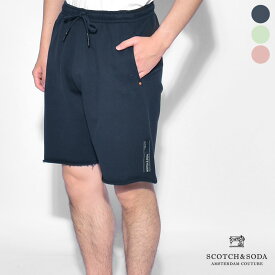 《今だけ！全品ポイントアップ中》【ゆうパケット配送】スコッチアンドソーダ ハーフパンツ メンズ SCOTCH＆SODA オーガニックコットンショートパンツ ハーフパンツ 半パン 半ズボン スポーツ トレーニング ジム ランニング アウトドア 運動 リラックス 部屋着 紺 グリーン