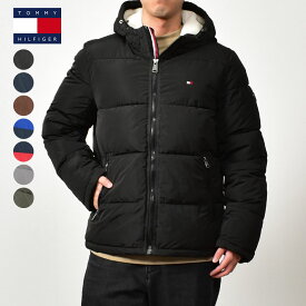 《スーパーSALEで使えるクーポン配布》トミーヒルフィガー アウター メンズ TOMMY HILFIGER CLASSIC PUFFER JACKET WITH SOFT SHERPA LINED HOOD トップス 中綿 あったかい アパレル ウェア シンプル アウター フード パーカー 防寒 上着 長袖 トミー トリコロール 赤 レッド