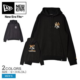 《今だけ！全品ポイントアップ中》ニューエラ パーカー メンズ NEW ERA ニューヨーク ヤンキース MLB ドリップ ロゴ プルオーバー フーディ NEW YORK YANKEES ニューヨーク・ヤンキース フーディ プルオーバー カジュアル ストリート MLB シンプル 刺繍 ロゴ タブ