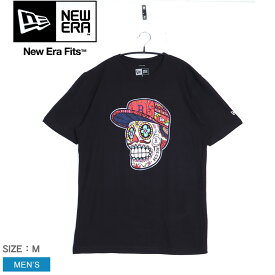 ニューエラ 半袖Tシャツ メンズ NEW ERA レッドソックス スカル Tシャツ アメカジ ストリート クルーネック MLB 半袖 トップス シンプル ストリート プリント 野球 ベースボール カジュアル ブランド