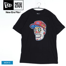 《限定クーポン配布》【ゆうパケット配送】ニューエラ 半袖Tシャツ メンズ NEW ERA カブス スカル Tシャツ アメカジ ストリート クルーネック MLB 半袖 トップス シンプル ストリート プリント 野球 ベースボール