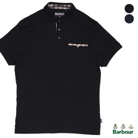 《今だけ！全品ポイントアップ中》バブアー ポロシャツ メンズ 半袖 Barbour CORPATCH POLO トップス ウェア ブランド おしゃれ 大人 きれいめ キレイめ 上品 高品質 シンプル 夏 アパレル 綿 コットン100％ ワンポイント チェック ネイビー 黒 ブラック 襟