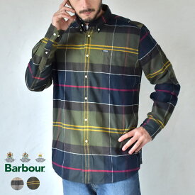 《スーパーSALEで使えるクーポン配布》バブアー カジュアルシャツ メンズ BARBOUR エダー テーラード シャツ トップス 長袖シャツ 羽織り バブアー ブランド ボタンダウンシャツ カジュアル クラシック クラシカル タータンチェック チェック 定番 おしゃれ ベージュ カーキ