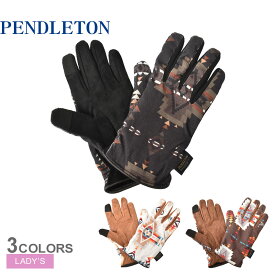 《今だけ！全品ポイントアップ中》ペンドルトン 手袋 スマートフォン対応 レディース PENDLETON CORDUROY GLOVE 防寒 冬物 女性 プレゼント アウトドア キャンプ スマホ対応 カジュアル 保温 グローブ コーデュロイ ブラック 黒 ホワイト 白 ブラウン PDT-000-223007