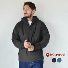 マーモット アウトドアジャケット メンズ MARMOT NOVUS LT HYBRID HOODY アウター ジャケット ウェア ウエア フード付き シンプル カジュアル 上着 羽織 防寒 暖かい キャンプ アウトドア レジャー 通勤 通学 ポケット ブラック 黒 ブルー