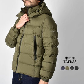 タトラス ダウンジャケット メンズ TATRAS ボルボレ アウター ダウン フェザー ブルゾン ブランド シンプル ミドル クラシック きれいめ 上着 防寒性 防寒 保温 通勤 通学 おしゃれ フード カーキ ネイビー 紺 ブラック 黒 グレー