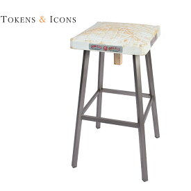 《今だけ！全品ポイントアップ中》トークン＆アイコン 椅子 Token＆Icons ベースボール ベース スツール - エンゼルス イス 野球 ベースボール MLB ロサンゼルス・エンゼルス 野球チーム プレゼント 贈り物 インテリア チェア チェアー ライトブルー ホワイト 白