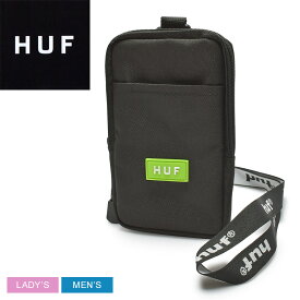 《今だけ！全品ポイントアップ中》【ゆうパケット配送】 ハフ ネックポーチ メンズ レディース HUF RECON LANYARD POUCH BAG バッグ ポーチ ストラップ ワンポイント ストリート ロゴ ラバーパッチ 財布 スマホ おでかけ 散歩 おしゃれ カジュアル スケボー アウトドア