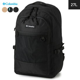 《限定クーポン配布》コロンビア リュック 27L バックパック Columbia ローリングガーデン メンズ レディース アウトドアブランド リュックサック 撥水 雨 レイン 旅行 通勤 通学 カバン 鞄 黒 ブラック キャンプ