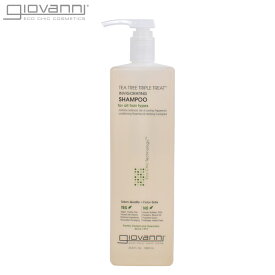 《20日限定！ポイント企画》ジョヴァンニ 化粧品 GIOVANNI ティートゥリートリプルトリートシャンプー 1000ml TEA TREE TRIPLE TREAT SHAMPOO 1000ml 18020 ヘアケア コスメ ビューティー オーガニック ペパーミント ローズマリー ユーカリオイル 【航空便対象外商品】