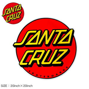 サンタクルーズ ステッカー SANTACRUZ CLASSIC DOT STICKER 20IN×20IN レッド 赤 8828508 シール スーツケース パソコン ロゴ カスタム スケボー スケートボード スポーツ ストリート 雑貨