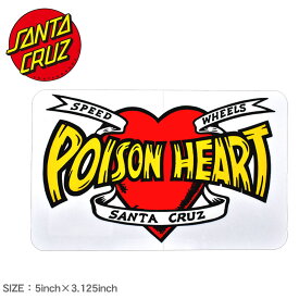 ＼抽選で最大全額ポイントバック／【ゆうパケット配送】サンタクルーズ ステッカー SANTA CRUZ POISON HEART CLEAR MYLAR STICKER 5IN×3.125IN メンズ レディース レッド 88281754 ロゴ シール スケートボード スケボー スポーツ アウトドア ストリート デッキ ヘルメット