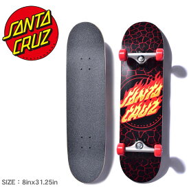 《今だけ！全品ポイントアップ中》サンタクルーズ スケートボード SANTA CRUZ COMPLETE FLAME DOT FULL 8×31.25 ブラック 黒 11116259 スケボー ボード スケート ストリート デッキ コンプリート スポーツ ロゴ ウィール レッド 赤 火 炎【ラッピング対象外】