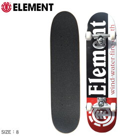 《20日限定！複数買いでポイント最大20倍》エレメント スケートボード メンズ レディース ELEMENT SECTION コンプリートデッキ 8 スケボー ボード スケート ストリート シンプル スポーツ ウィール おしゃれ 人気 定番 ブラック 黒 赤 マルチ BB027487【ラッピング対象外】