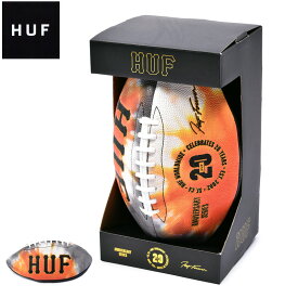 《今だけ！全品ポイントアップ中》ハフ ボール HUF 20th アニバーサリー フットボール 運動 スポーツ 道具 記念 レジャー アウトドア アメフト アメリカンフットボール 部活 記念品 タイダイ柄 ロゴ オレンジ AC00692 20TH ANNIVERSARY FOOTBALL