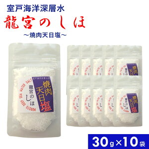 焼肉天日塩 30g×10袋 国産 深層水天日塩 天日 大きな結晶粒 ガツンとした塩味 甘味残る 調味料 塩 お塩 しお 食塩 焼肉 焼き魚 お吸い物 海洋深層水 ミネラル にがり 四国 高知 海洋深層水塩