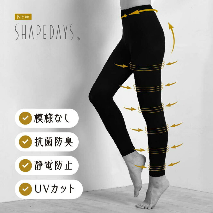 楽天市場】着圧スリムレギンス3 静電気防止 UVカット 抗菌 防臭 S M L 