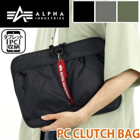 アルファ インダストリーズ PCスリーブ メンズ ALPHA INDUSTRIES クラッチバッグ 手持ち バッグ PCケース メンズ レディース 通勤 仕事 ブラック バッグインバッグ A4 PC 13インチ タブレット TZ1089 66014