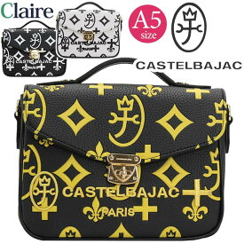 カステルバジャック ショルダーバッグ CASTELBAJAC レディース Claire クレア 2way ショルダー バッグ スクエアショルダー トート トートバッグ 斜め掛け 肩掛け メンズ カジュアル ブラック 黒 A5 軽量 デイリー お出かけ 散歩 街用 タウン きれいめ 68131