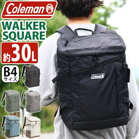 Coleman コールマン リュック 【 認定販売店 】 大容量 30L ウォーカー スクエア バックパック 正規品 メンズ デイパック レディース リュックサック 通学 通勤 学生 高校生 大学生 大人 A4 B4 PC収納 タブレット 黒 ボックス型 WALKER