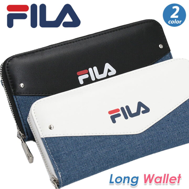 楽天市場】長財布 フィラ FILA デニムレター ラウンド財布 財布 