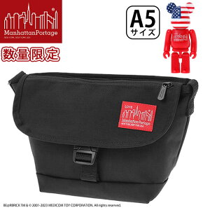 ManhattanPortage �}���n�b�^���|�[�e�[�W �V�����_�[�o�b�O ���胂�f�� BE��RBRICK �x�A�u���b�N ���K�i ���b�Z���W���[�o�b�O �V�����_�[ �t���b�v �o�b�O �u���b�N �� A5 Nylon Messenger Bag Flap Zipper P