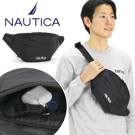 【2024新作】 NAUTICA ノーティカ ウエストバッグ メンズ レディース ユニセックス ボディバッグ ウエスト ボディ バッグ カバン ウエストポーチ ヒップバッグ ヒップポーチ サブバッグ 男性 アウトドア 旅行 黒バッグ ブラック 黒 ナイロン 370-7010