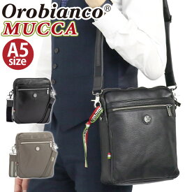 Orobianco オロビアンコ 正規品 ショルダーバッグ ムッカ MUCCA メンズ タテ型 ショルダー 男性 ビジネス バッグ カバン 牛革 本革 通勤 通勤用 仕事用 出張 旅行 社会人 カジュアル 上品 ブラック 黒 かっこいい フォーマル ビジカジ A5 92471