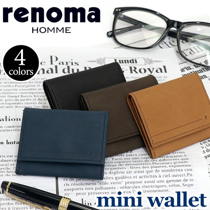 楽天市場 財布 メンズ Renoma レノマ 正規品 小銭入れ 男性 男性用 男 メンズ財布 本革 牛革 革財布 大人 レザー 防水加工ミニ財布 二つ折り ウォレット ビジネス ビジカジ 紳士 ブラック 黒 かっこいい 仕事 通勤 高級感 ミニ 人気 ギフト プレゼント 薄型