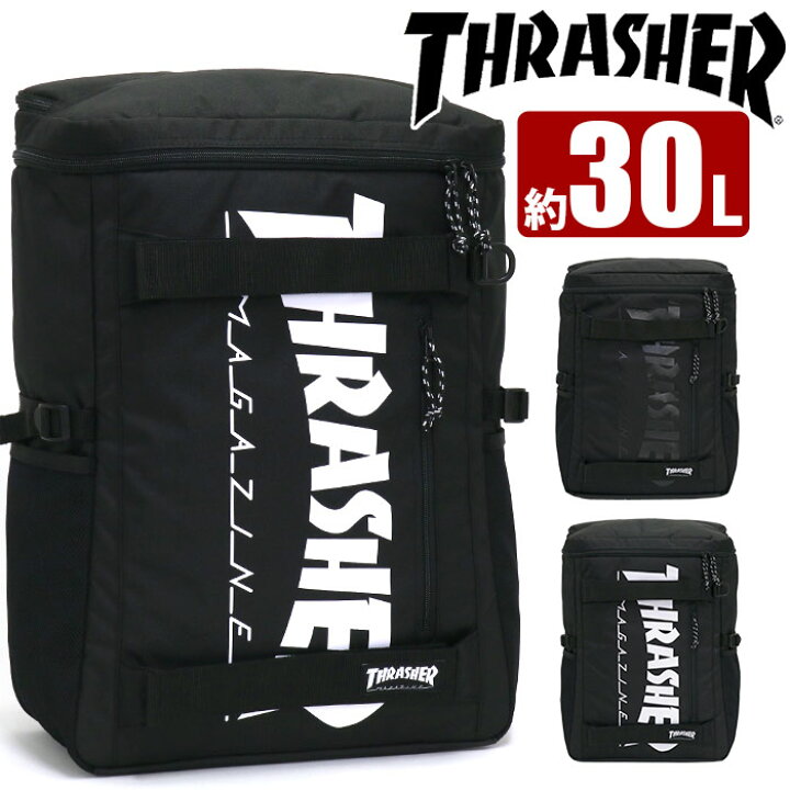 楽天市場 リュック メンズ 30l Thrasher スラッシャー リュックサック スクエアリュック バックパック デイパック 大容量 男性 男の子 通学 通学用 通勤 中学生 高校生 男子 部活 スクール 人気 黒 ブラック B4 ベンチマーク Benchmark Thr 161 バッグ スーツケース