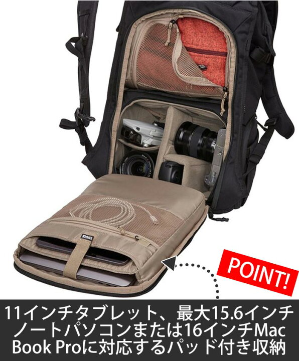 使用少 Thule Covert Dslr Rolltop Backpack カメラ 収納 リュック デジタル スーリー カメラリュック バッグパック 良質