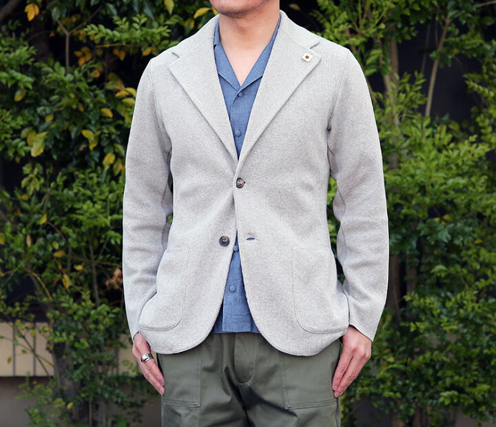ラルディーニ ニットジャケット ジャケット Lardini ドライコットン サマーニット 22ss イタリア製 メンズ 春夏
