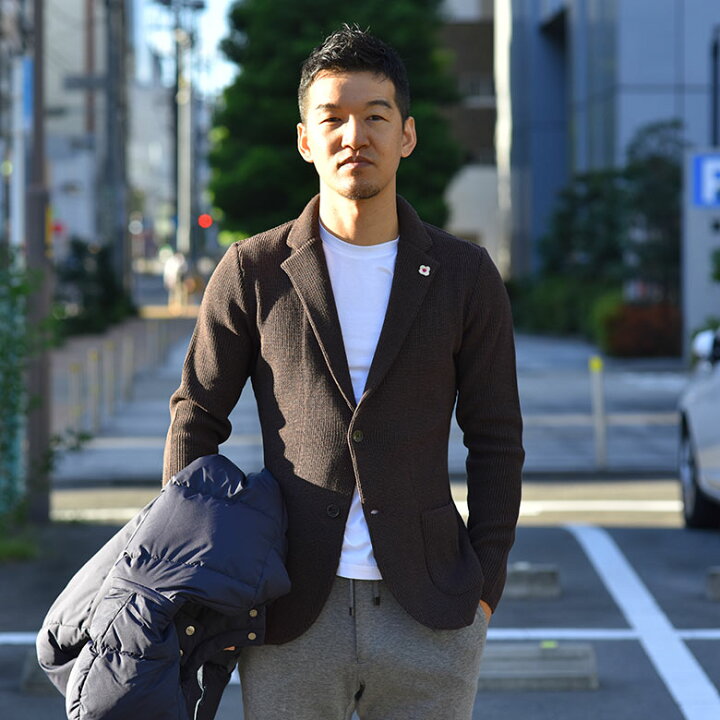 楽天市場 00円offクーポン ラルディーニ ニットジャケット リブ編み 両畦編み ウール Lardini イタリア製 メンズ 送料無料 あす楽対応 Viajero
