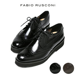 FABIO RUSCONI ファビオルスコーニ ローファー ウイングチップ 厚底 靴 メンズライク シューズ