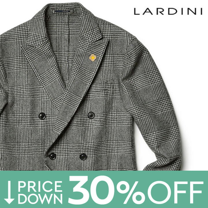楽天市場】【30%OFF】ラルディーニ ジャケット ダブル グレンチェック 