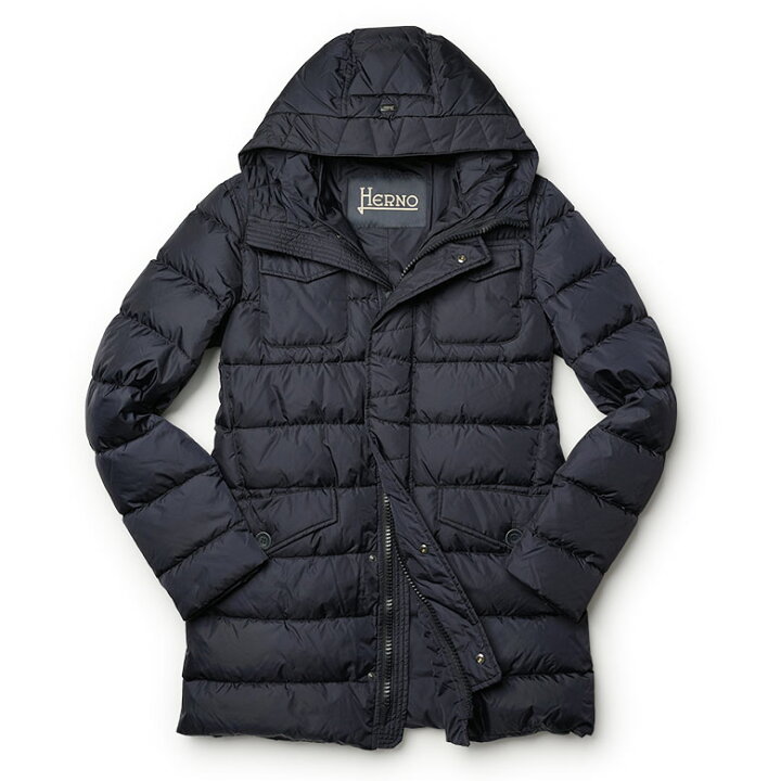 楽天市場】ヘルノ ダウン メンズ ダウンコート ミドル フーデイー 