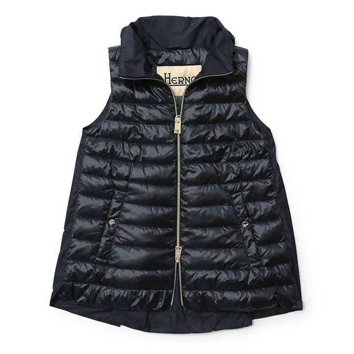 HERNO ヘルノ PI0012D ダウンベスト ブラック系 折り畳め 44  