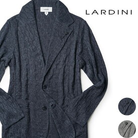 ラルディーニ ニットジャケット ケーブルニット リネン 2024SS 春夏 LARDINI サマーニット イタリア製 メンズ【送料無料】【レビュー】