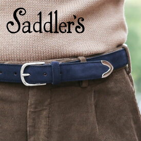 サドラーズ スエード ベルト 3cm 牛革 シンプルバックル SG02 プンターレ Saddler's　メンズ 【レビュー】