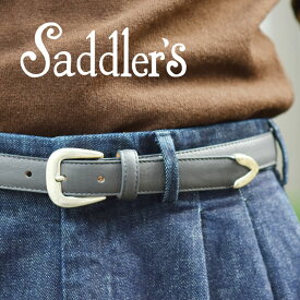 サドラーズ レザー ベルト 2.5cm 牛革 本革 シンプル バックル G345 プンターレ Saddler's　メンズ 【レビュー】