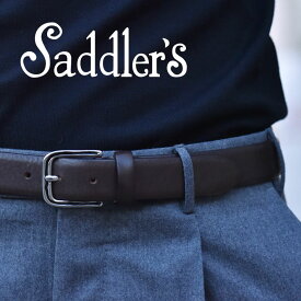 サドラーズ ベルト マット 3cm 本革 牛革レザー シンプル バックル Saddler's　メンズ 【送料無料】【レビュー】