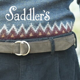 サドラーズ ベルト スエード 3cm リングベルト シンプル バックル Saddler' メンズ 【送料無料】 【レビュー】