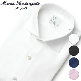 【国内正規品】 マリアサンタンジェロ シャツ リネンシャツ スプレッドカラー セミワイドカラー Maria Santangelo MARCO メンズ】【返品不可】