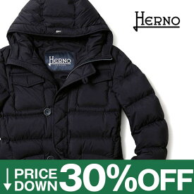 【30%OFF】ヘルノ ダウン メンズ ダウンジャケット ミドル丈 軽量 N-3B フード フーディー ミリタリー ダウンコート HERNO Legend PI004ULE アウター 売れ筋定番アイテム 【返品不可】